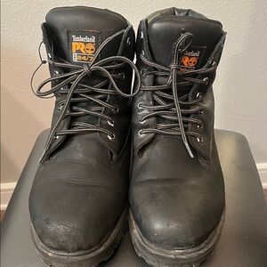 Timberland PRO Men's Black Leather Boots